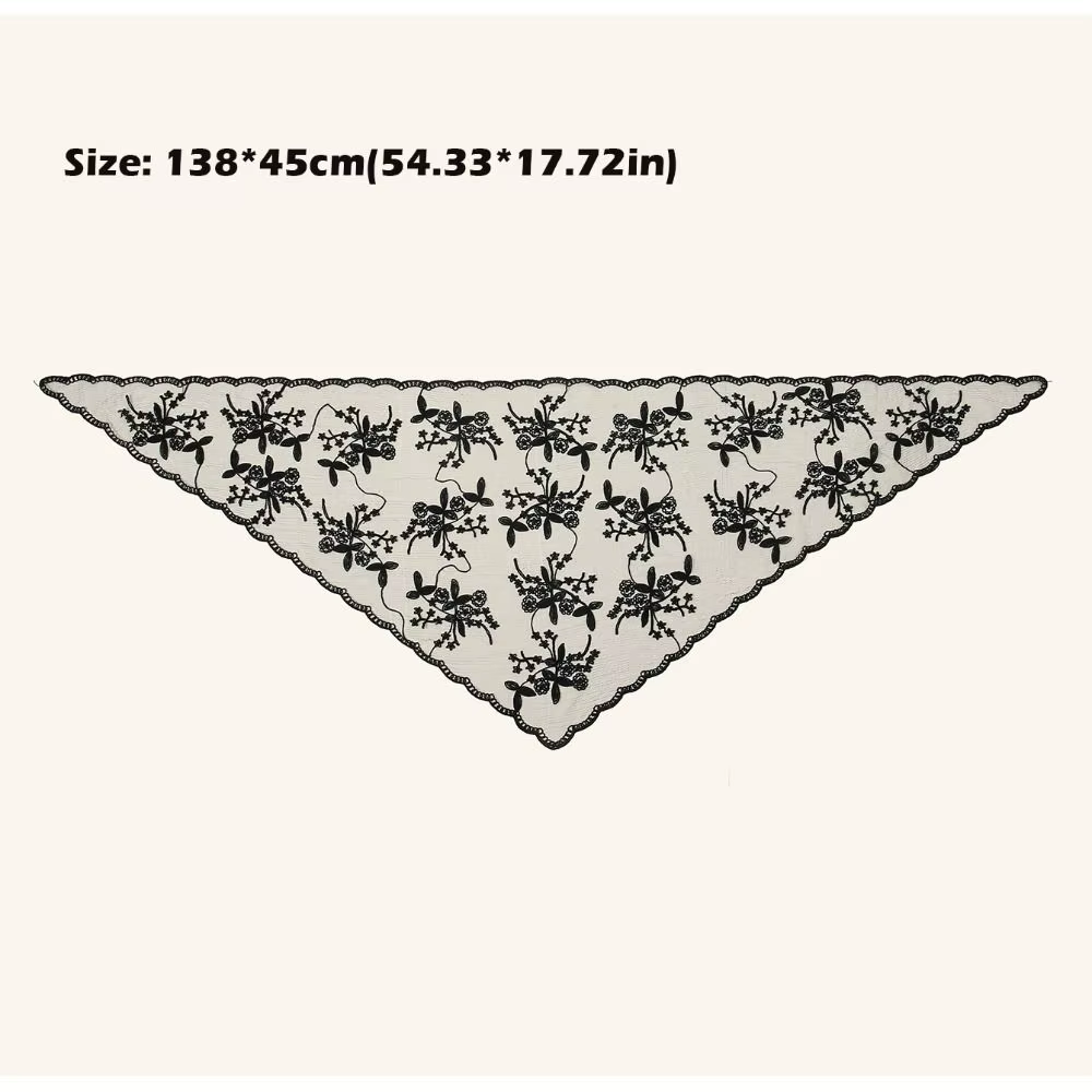 Nouveau Foulard en dentelle ajouré broderie mince
