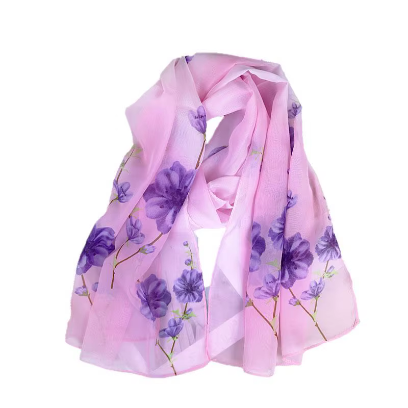 Écharpe en mousseline de soie style féerique pour femme