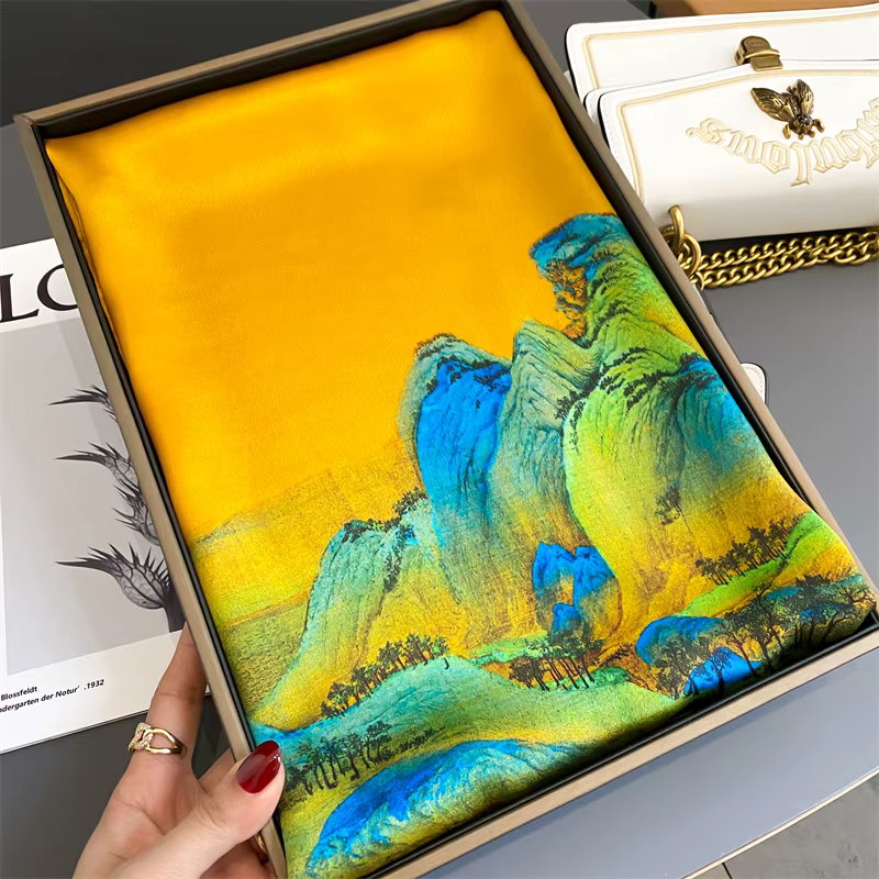 100% Foulard en soie véritable nouveau 70CM châle naturel enveloppes femmes dames mode foulards