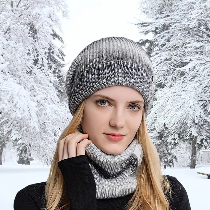 Ensemble chapeau et écharpe de cou pour femmes