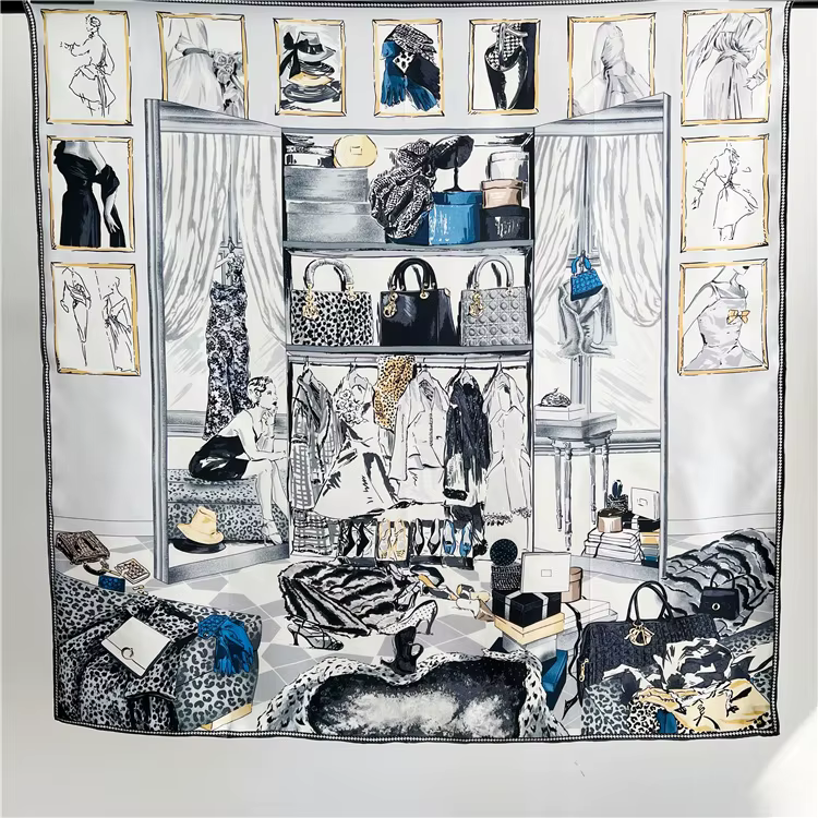 Foulard Carré Mûrier Pur pour Femme