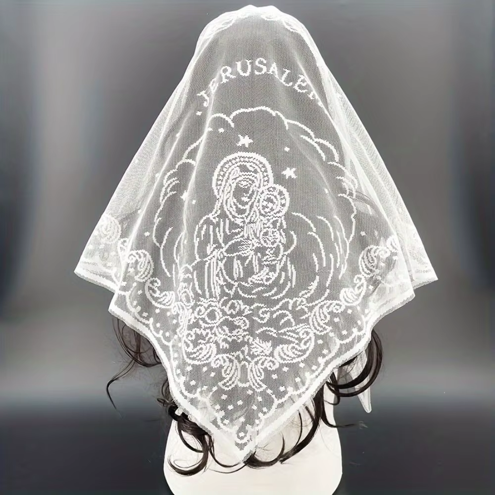 Écharpe Vintage en dentelle ajourée
