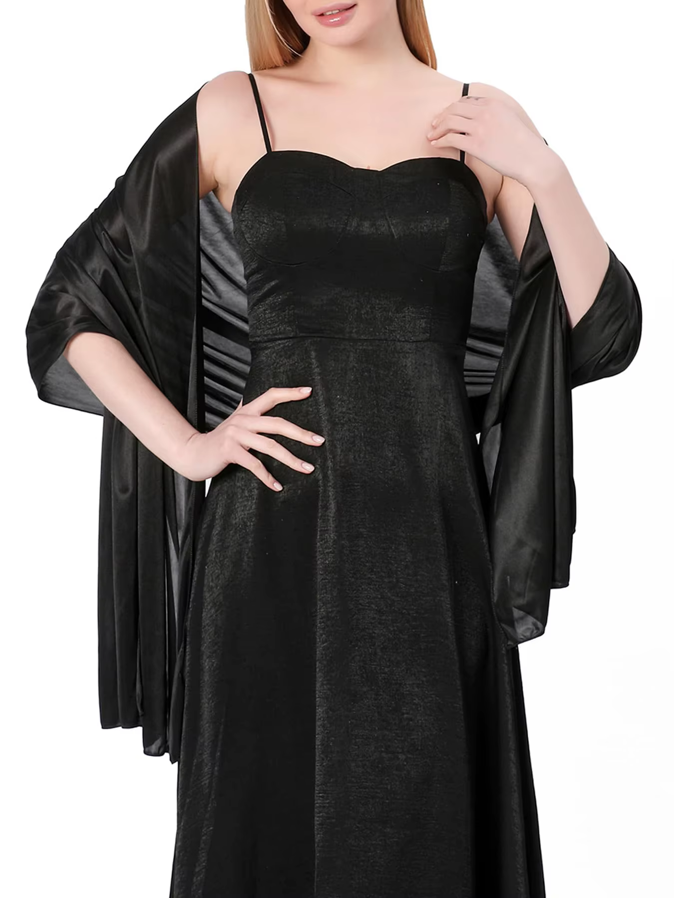 Châle en satin pour femmes