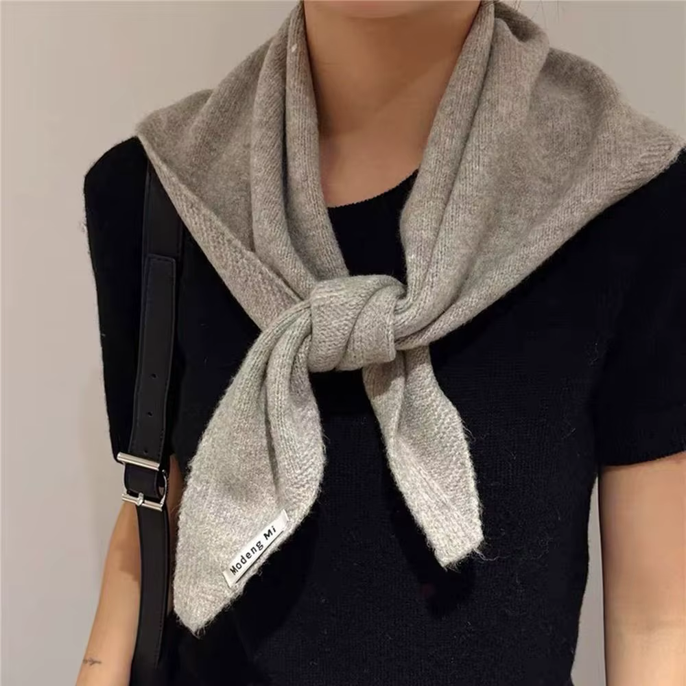 Écharpe Triangulaire Chaude en Laine Multifonctionnelle pour Femme