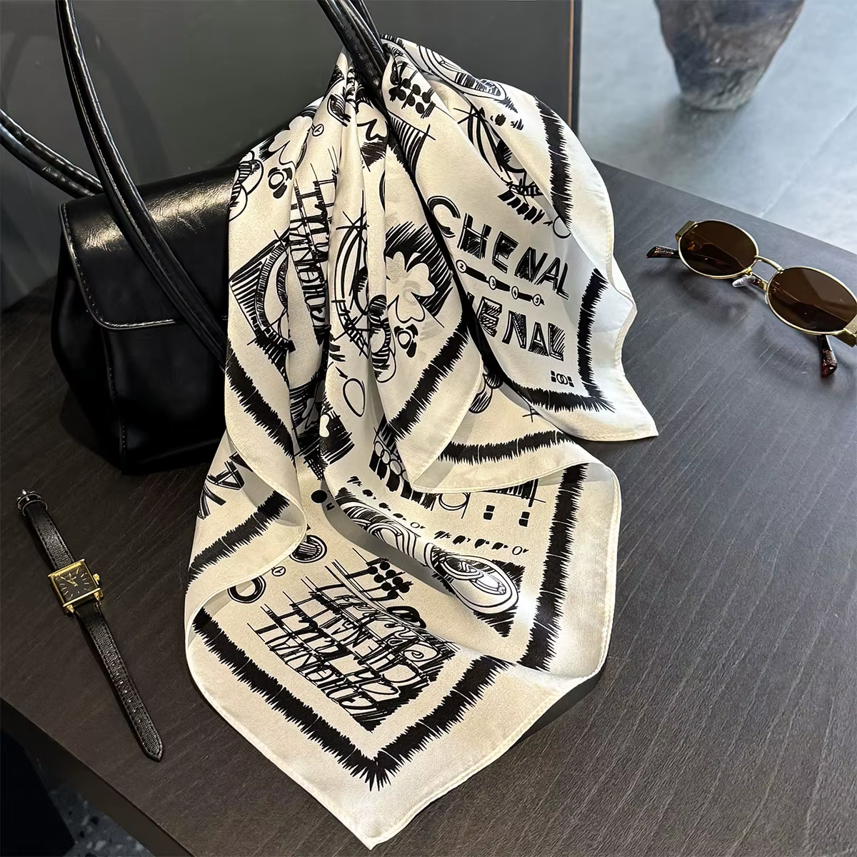 100% foulard en soie de mûrier femmes marque de luxe châles carrés