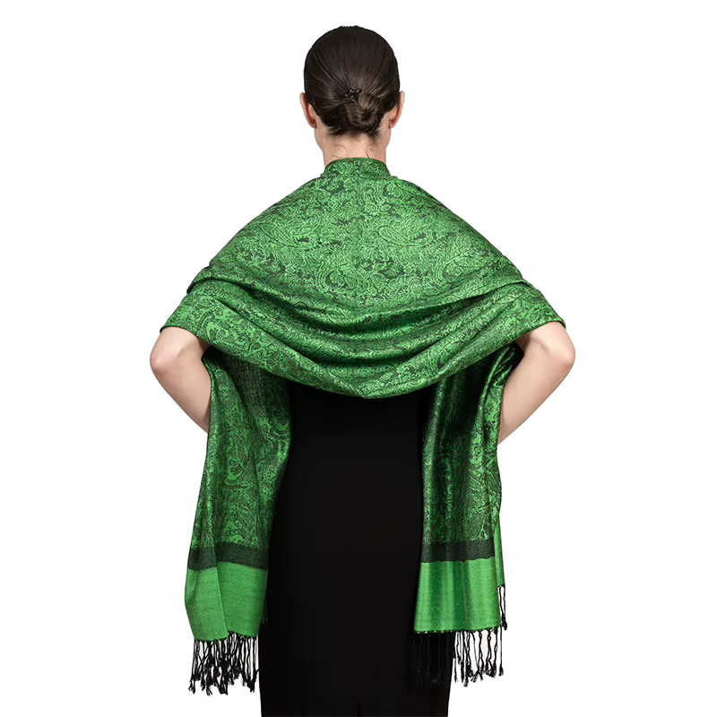 Écharpe Jacquard en Cachemire Doux pour Femme