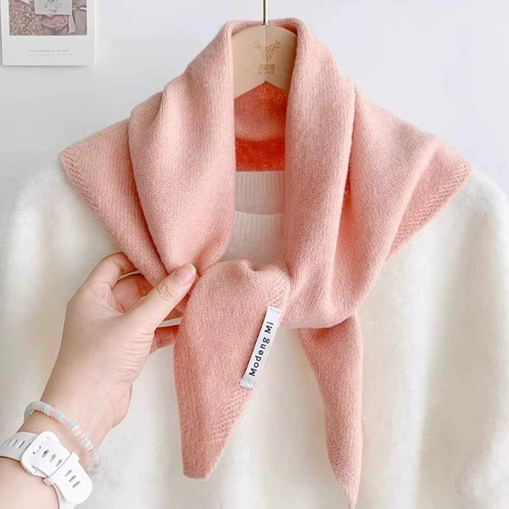 Écharpe Triangulaire Chaude en Laine Multifonctionnelle pour Femme