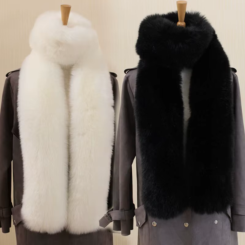 180cm Imitation fourrure de vison longue écharpe hiver chaud épaissi fausse