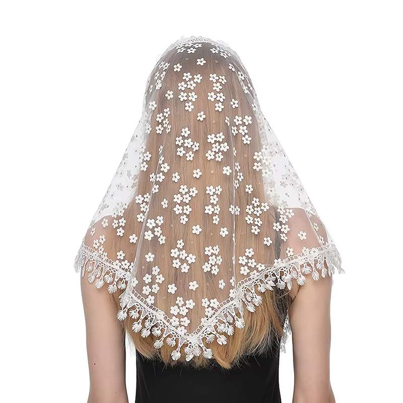 Écharpe Triangle à Pompon pour Femme