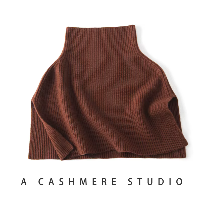 MERRILAMB pull écharpe tricoté cachemire châle hiver foulards faux col manteau bavoir chaud col roulé fente