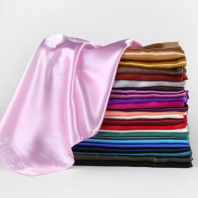 Foulards Hijab en Satin de soie pour femmes