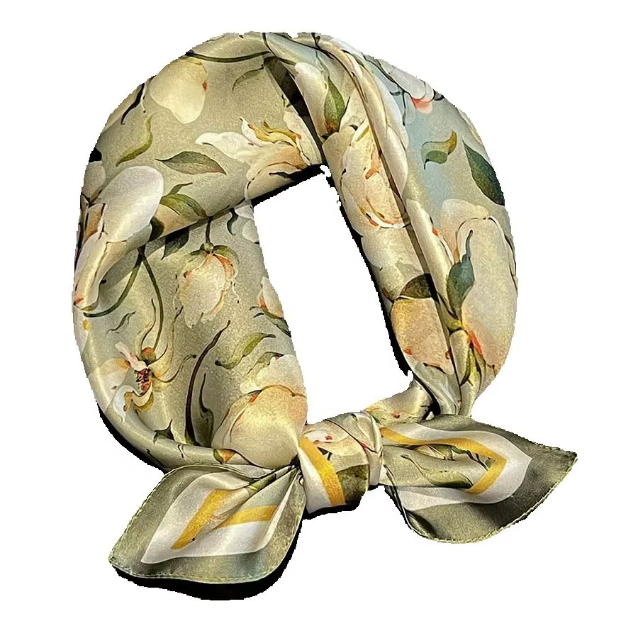 Foulard pour cheveux 100% soie naturelle véritable pour femmes