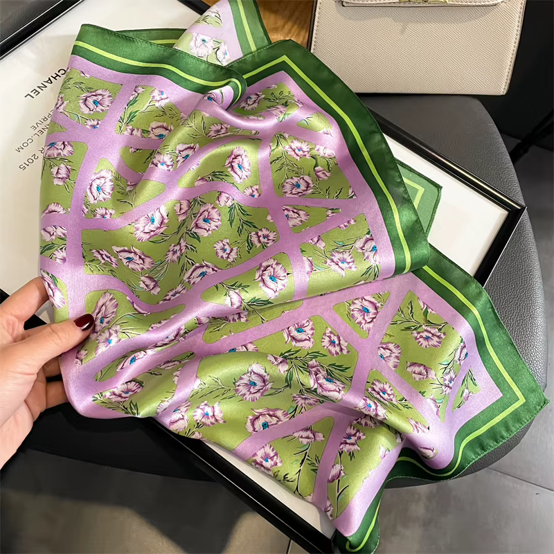 Foulard carré à carreaux Mulberry Injplanchers f pour femmes