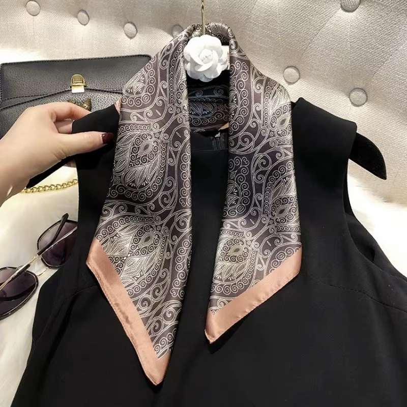 Nouveau Foulard en Soie de Mûrier 100% 12 Momme