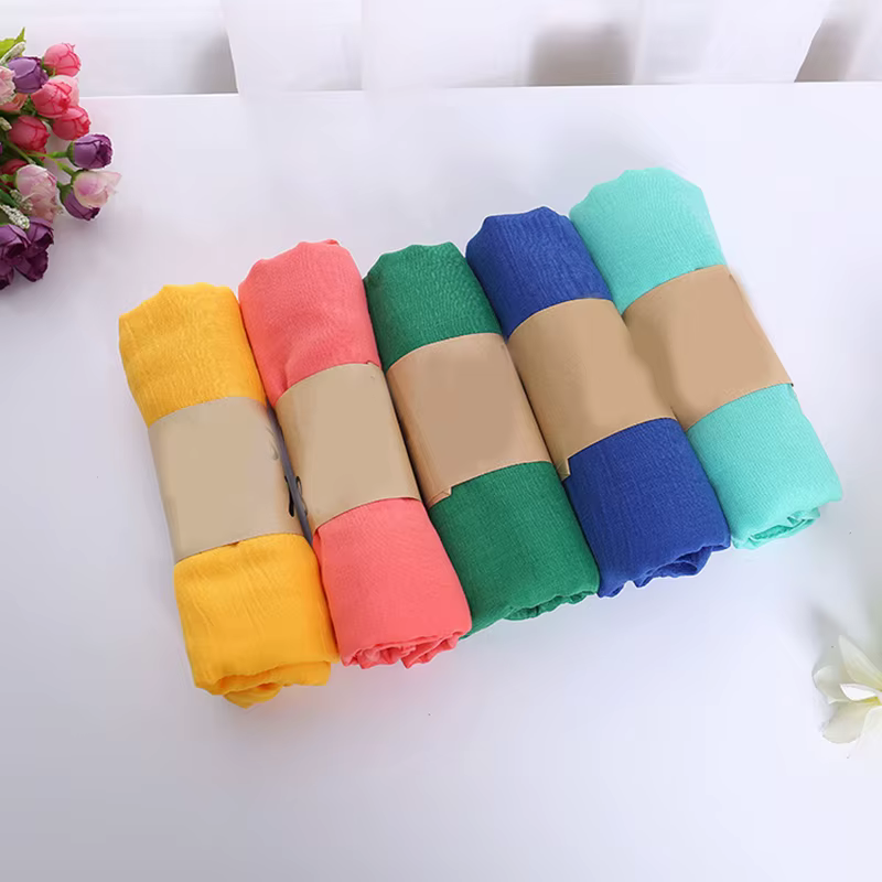 17 couleurs femmes coton longue écharpe été châles et enveloppes Vintage
