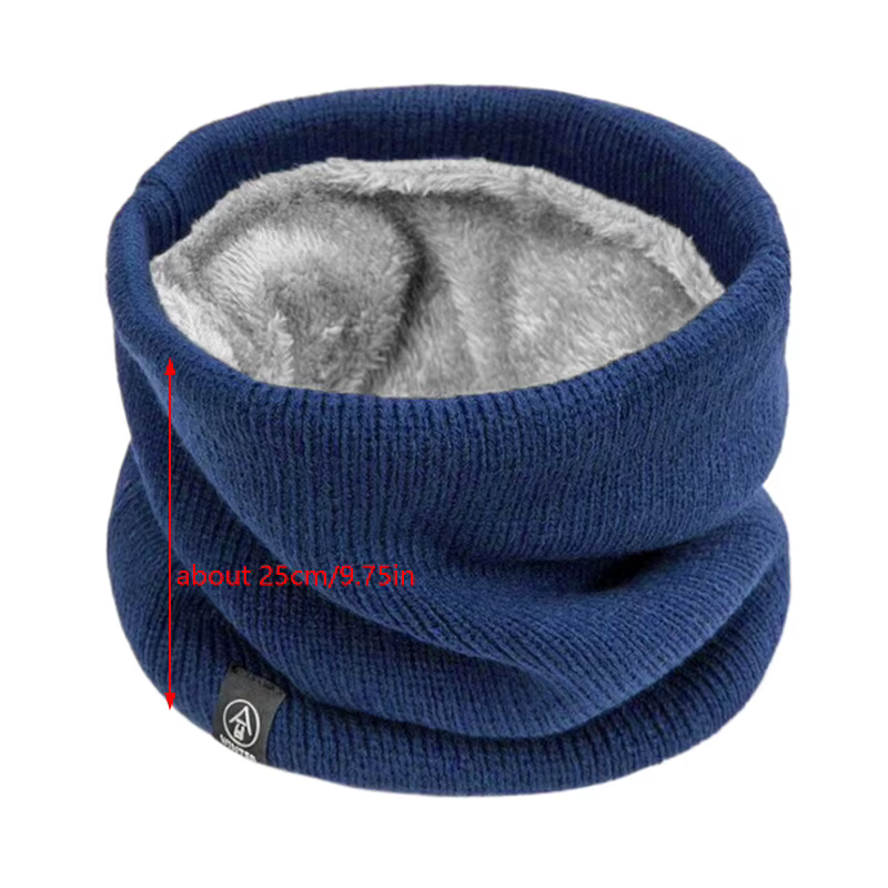 Écharpe Snood en fourrure de laine épaisse pour hommes et femmes