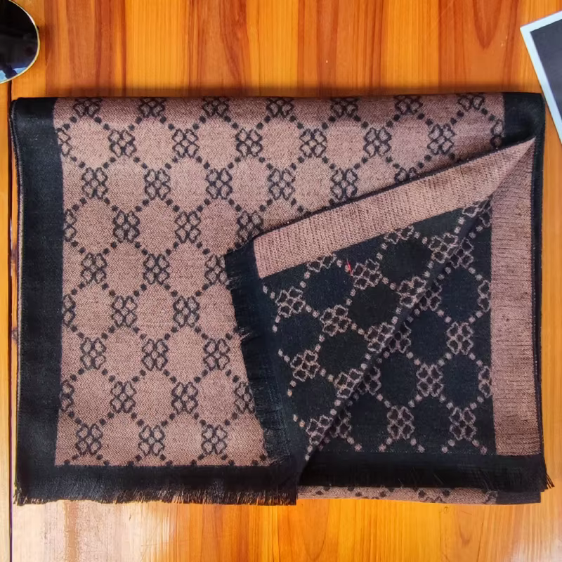 Écharpe en cachemire de luxe pour hommes doux chaud hiver Pashmina foulards