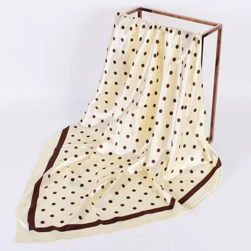 Foulard de tête femmes marque de luxe 90 × 90 cm
