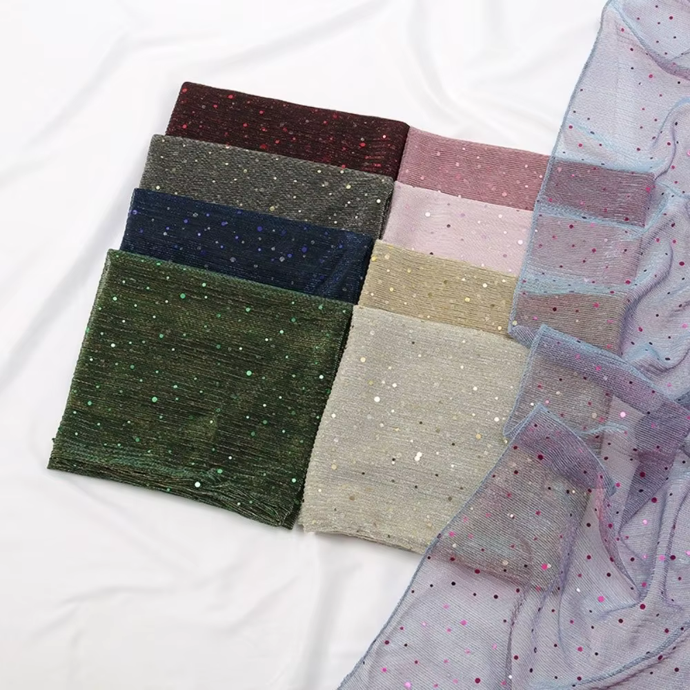 Élégant 155 × 70 cm écharpe à paillettes respirant scintillant