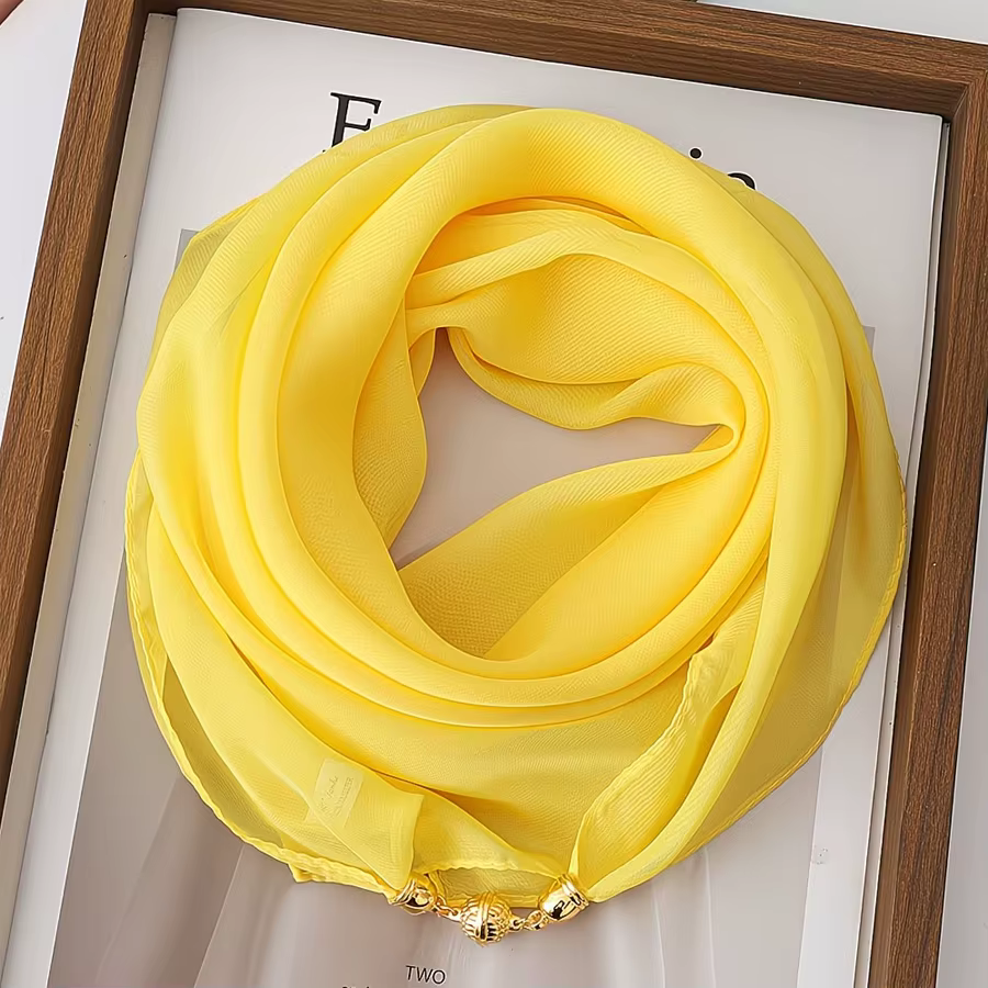Écharpe rouge légère pour femme - Accessoire de mode en mousseline douce