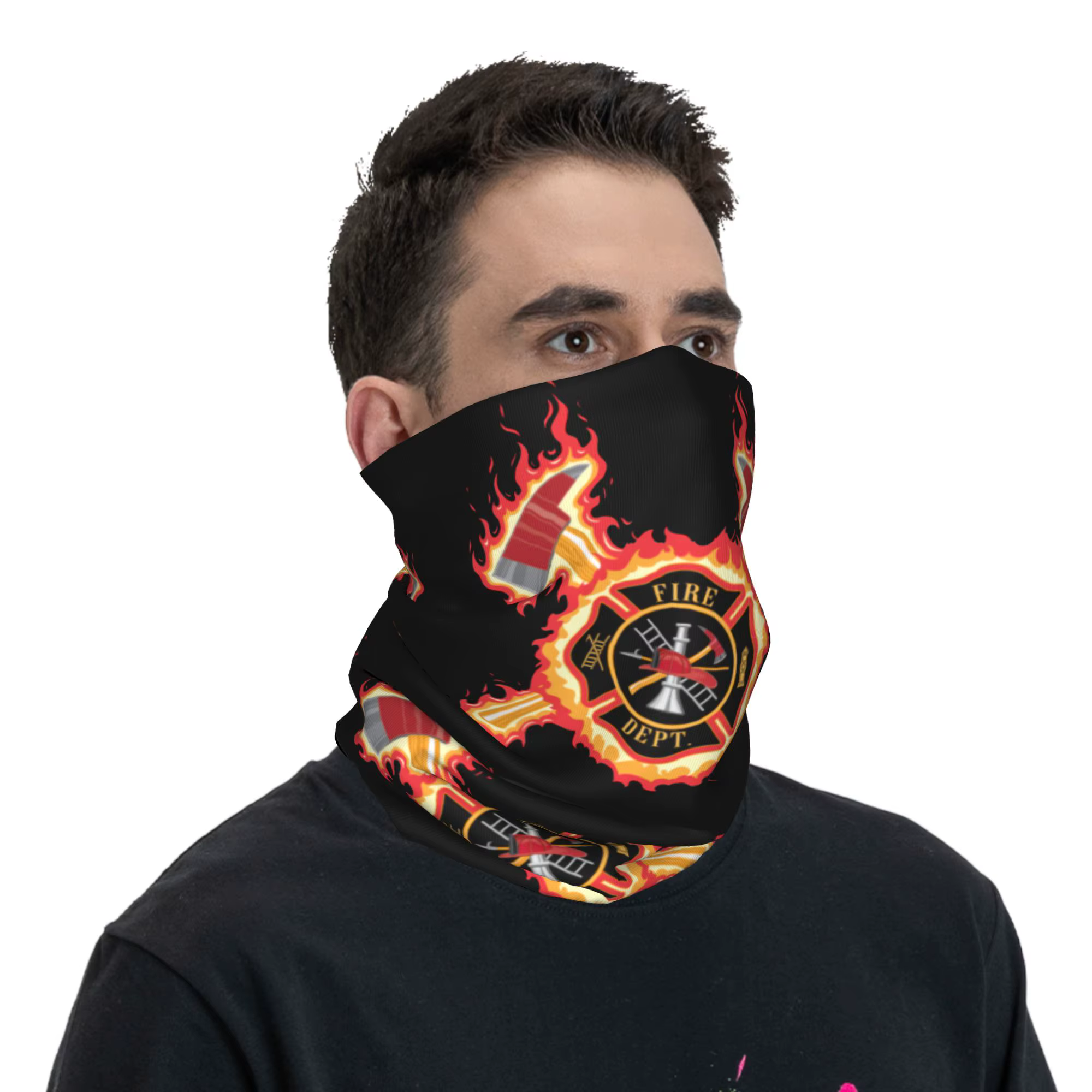 Cache-cou bandana croisé personnalisé pour pompiers