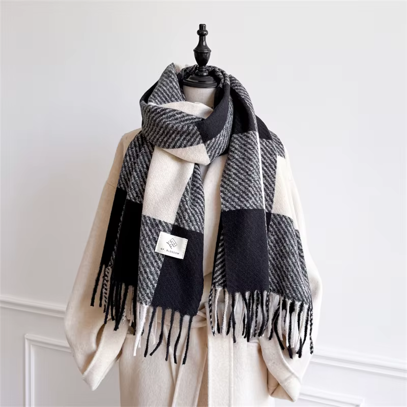 Écharpe en cachemire pour femmes épaissir chaud hiver couverture marque femme luxe qualité châle enveloppement Bufanda