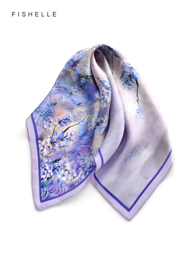 Foulard Carré en Satin de Soie 100% Naturelle pour Femme