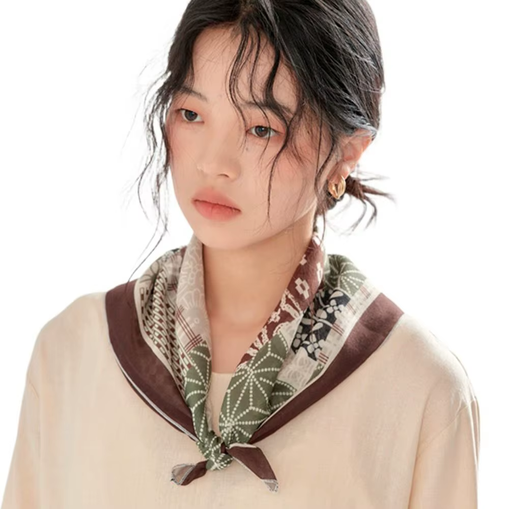 Foulards et accessoires pour cheveux : Foulards à rayures style coréen