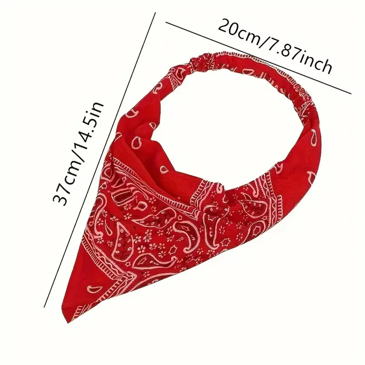 Une écharpe rétro net rouge nouveau bandeau tissu femmes triangle