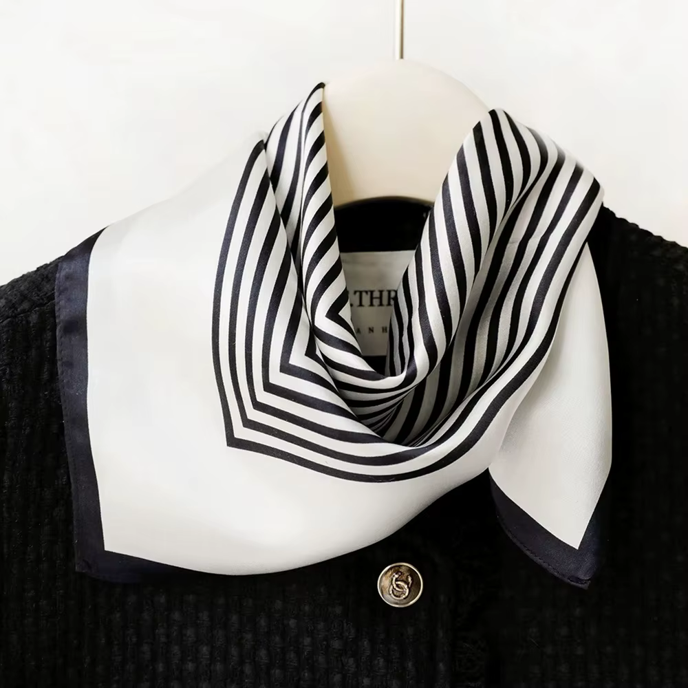 Foulard en Soie Naturelle 100% Véritable pour Femme