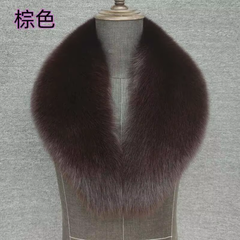 Écharpe en fourrure de renard naturelle pour manteau