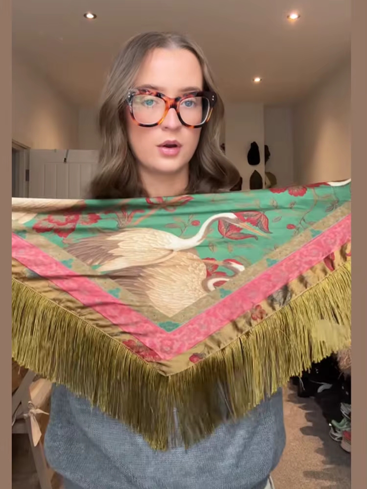 Cardigan en jacquard à panneaux et pompons pour femme
