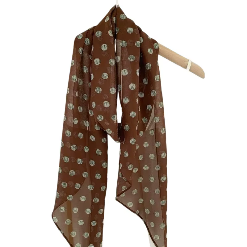 2025 bandeau accessoire série écharpe marron imprimé