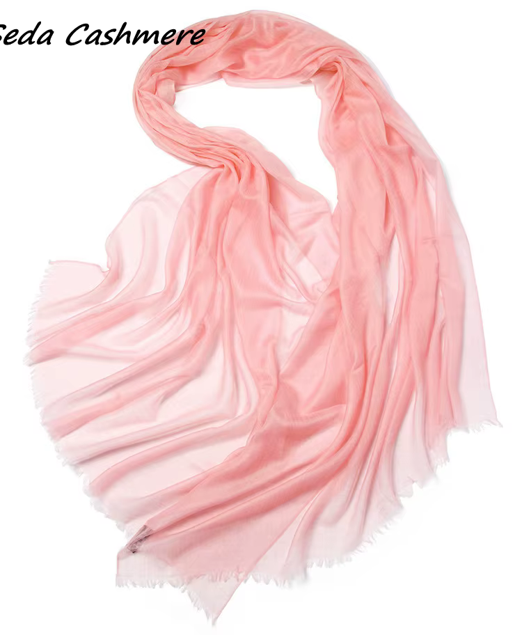 100% écharpe en cachemire femmes doux chaud couleur unie