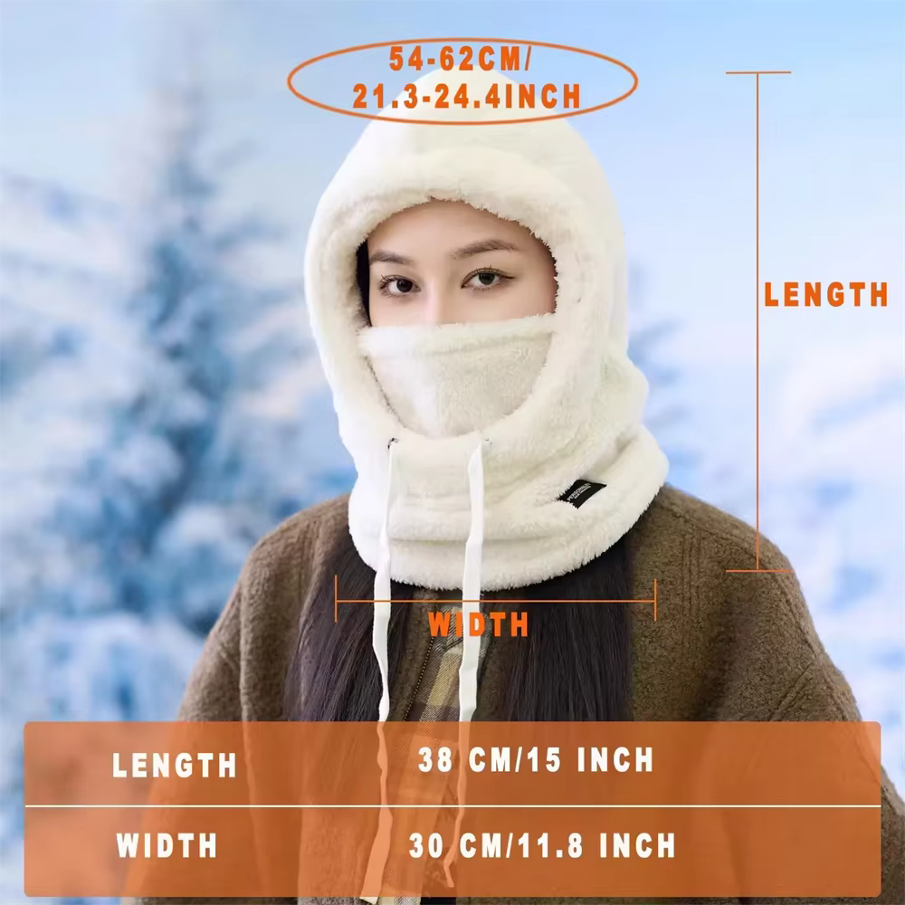 Cagoule thermique coupe-vent chaude d'hiver
