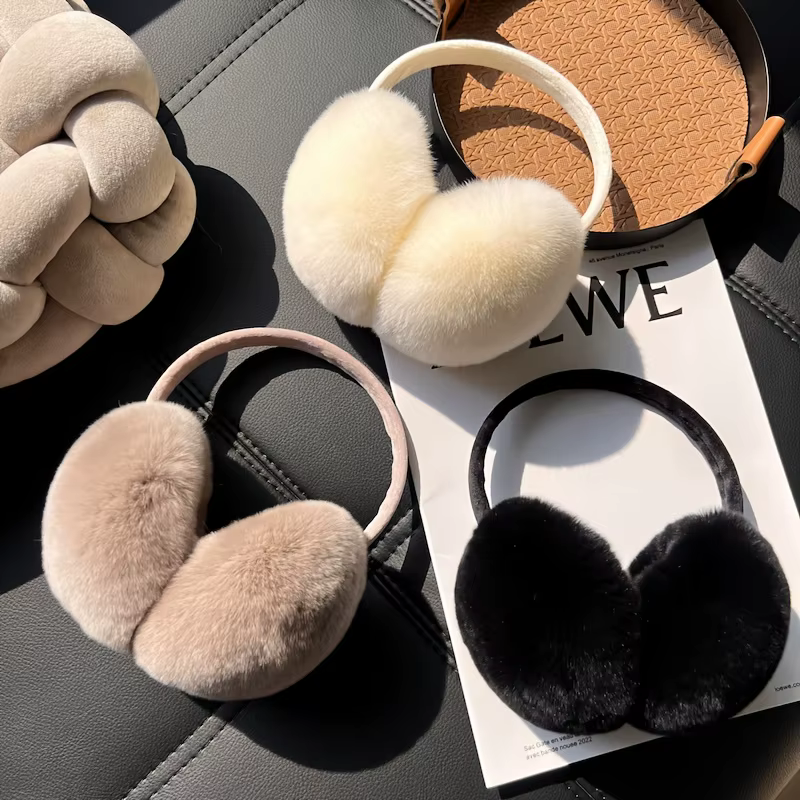 Cache-oreilles en peluche pour femmes