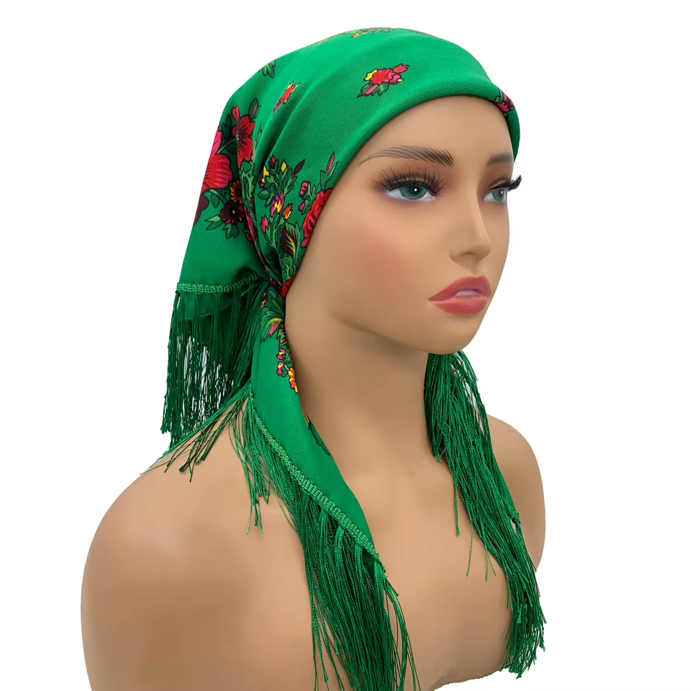 Écharpe carrée russe femmes luxe imprimé fleuri frangé Bandana foulards paréo dame bandeau