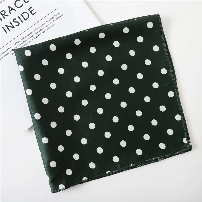 50x50 carré écharpe cheveux cravate bande pour fête d'affaires femmes élégant petit Vintage maigre rétro tête cou soie