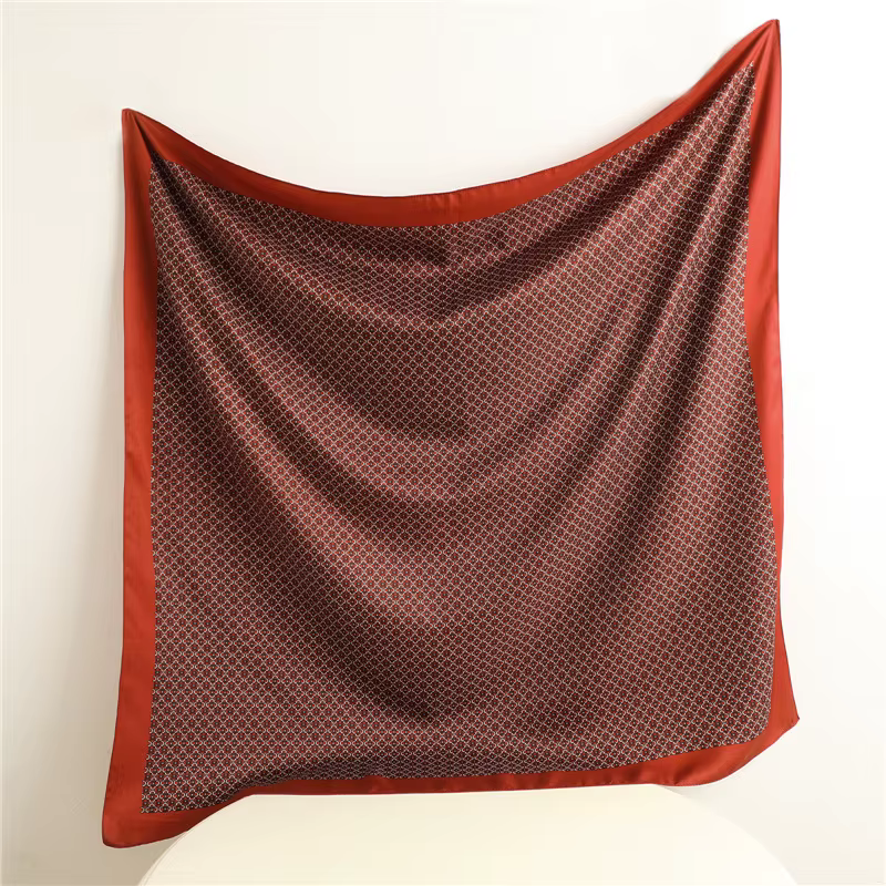 90*90 cm Satin écharpe Scarftop chapeaux pour femme mode quatre saisons cheveux accessoires Hijab Foulard Bandana châle