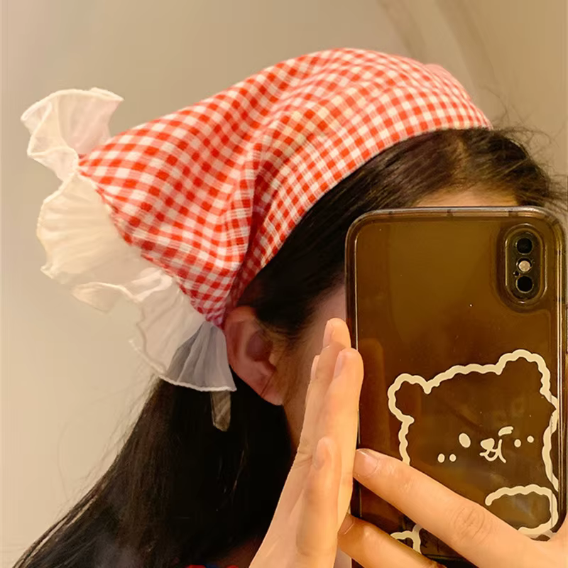 Foulard triangle en dentelle pour femmes et filles