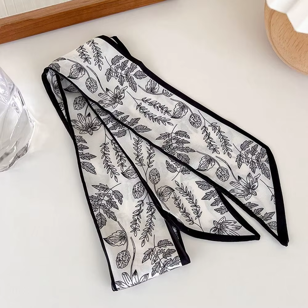 Floral Ins longue écharpe feuille douce cou