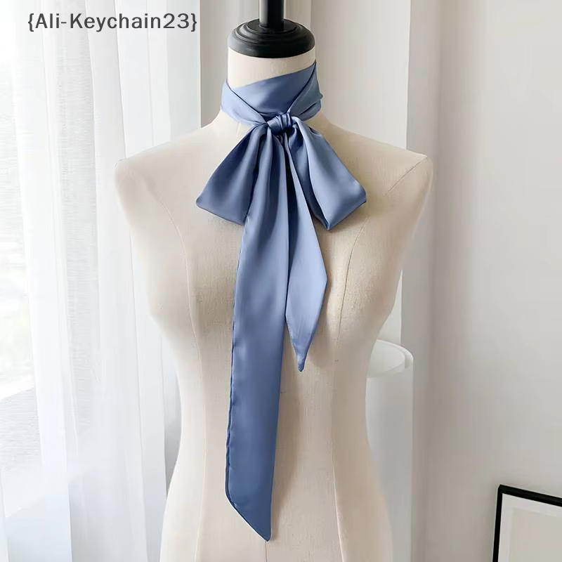 Longue soie mince écharpe tête cou bandeau sac ruban bandeaux bricolage 5x200 cm Satin