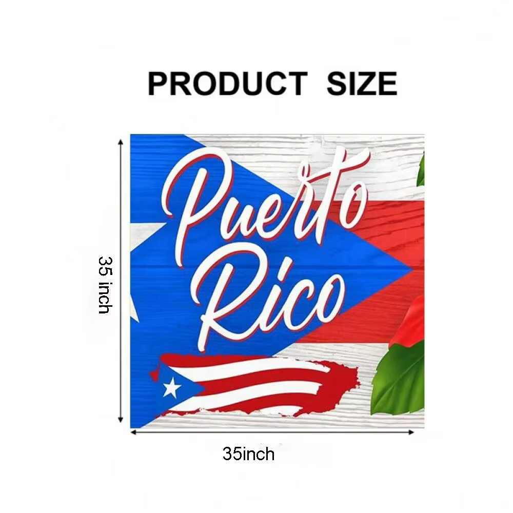 Foulard carré à motif drapeau de Porto Rico