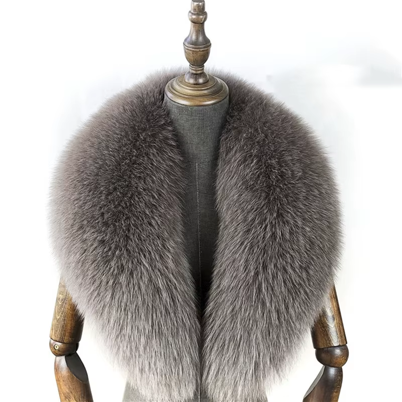 Col en fourrure de renard 100% véritable écharpe