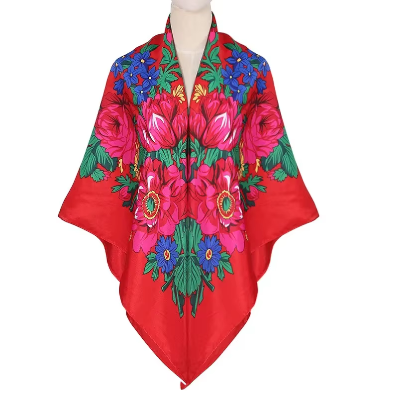 Foulard carré imprimé 140x140cm pour femmes