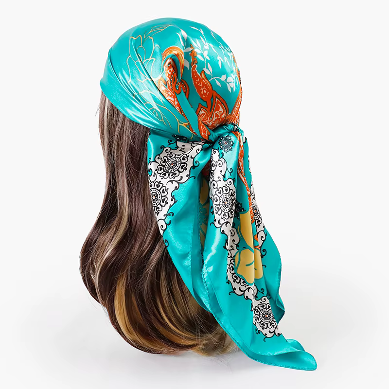 Foulard carré en soie pour femmes