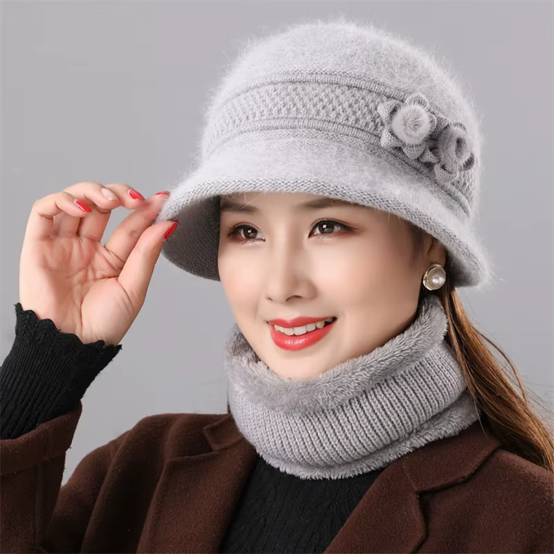 Ensemble chapeau et écharpe cercle Everche pour femme