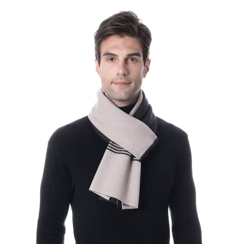 Écharpe tricotée Jacquard pour hommes d'âge moyen