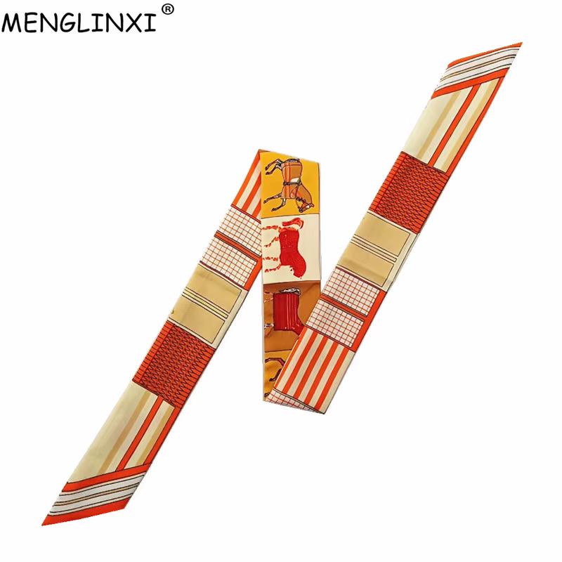 Écharpe skinny cheval à carreaux pour femme