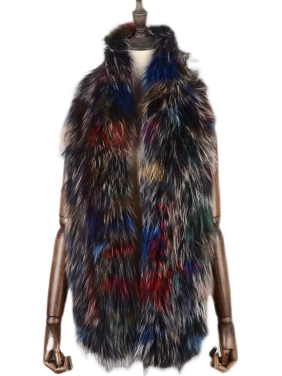 Nouveau Style tricoté véritable fourrure de renard écharpe châles femmes chaud naturel moelleux